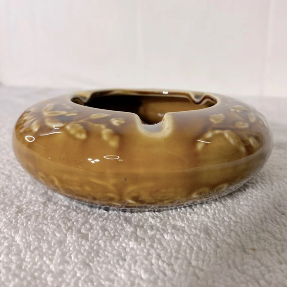 Vintage  MCM Round Ceramic Pottery Ashtray Trinket Dish Art Decor - Picture 4 of 14